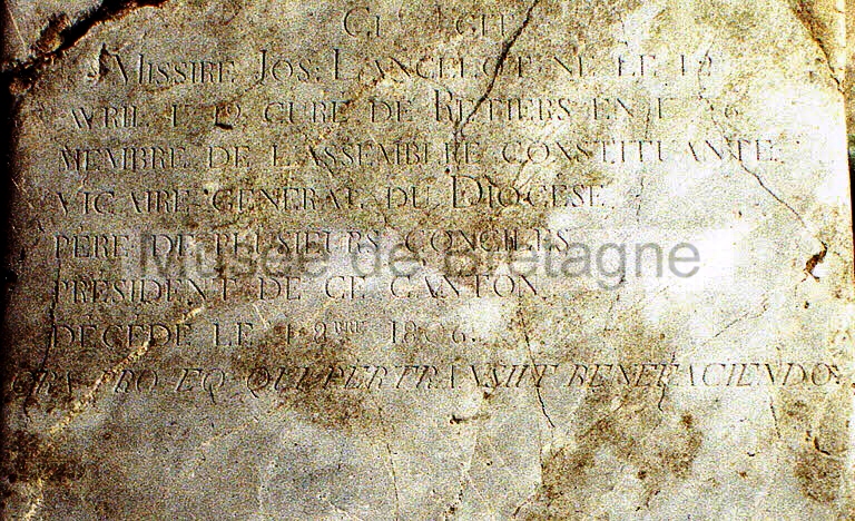 Tombe de Lancelot du Bourg (Musée de Bretagne)